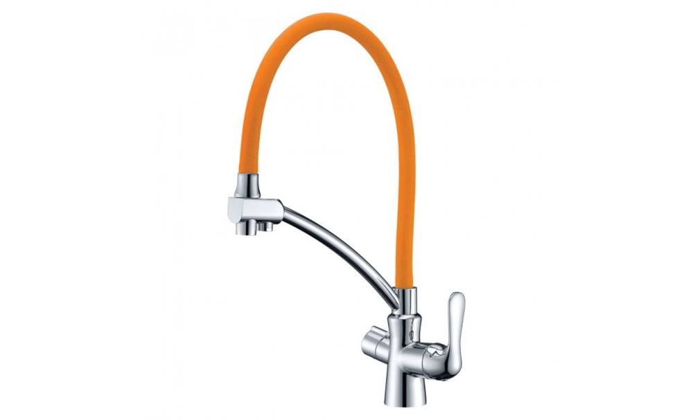 LM3070C-Orange Смеситель для кухни с подключением к фильтру