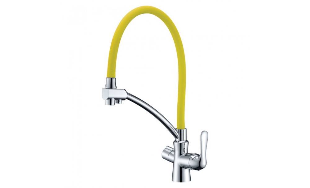 LM3070C-Yellow Смеситель для кухни с подключением к фильтру