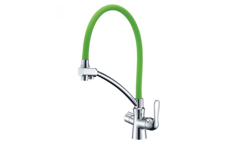 LM3070C-Green Смеситель для кухни с подключением к фильтру