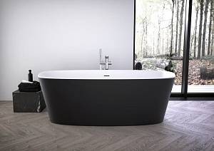 K8721V3 DEA Свободностоящая овальная ванна 180X80 см черная